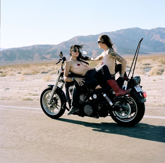 Girls on a motorcycle in Semarang