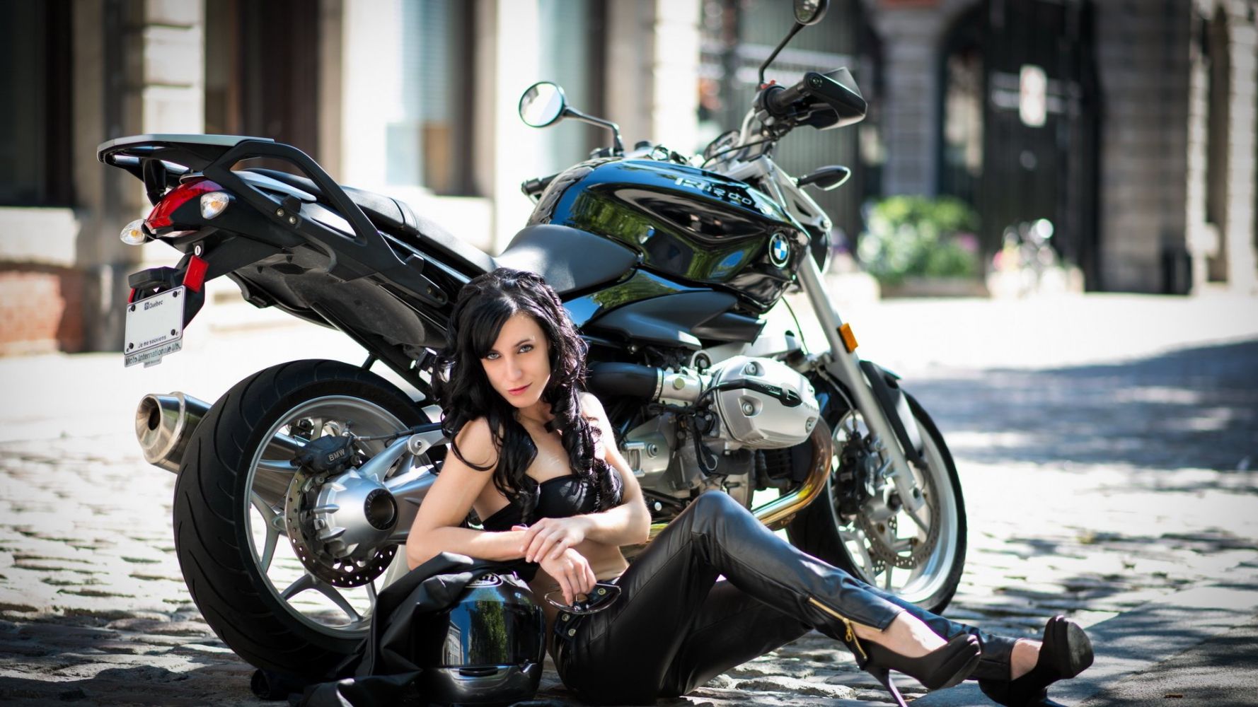 European women on bikes in Semarang